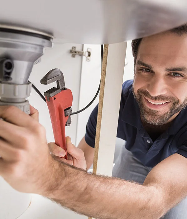 Technician closing leak